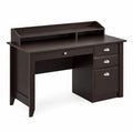 Bureau en bois avec tiroirs, Marron foncé, 120x60x75 cm