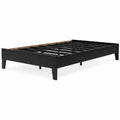 Lit plateforme en bois noir 200x140 cm
