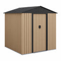 Abri de Jardin en Métal Marron et Noir 213x190x132 cm